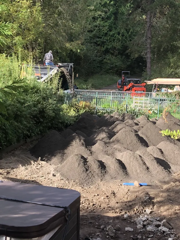 Excavated and graded ground ready for forms